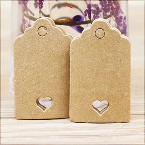 Planet Gates 100tag 100string 100pcs+100 hemp string 5*3cm new style retangular black /Kraft Paper Blank Card Hand Draw Gift Label Tags Heart Hollow