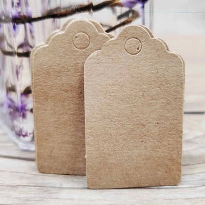 Planet Gates 100tag 100string 100pcs+100 hemp string 5*3cm new style retangular black /Kraft Paper Blank Card Hand Draw Gift Label Tags Heart Hollow