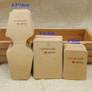 Planet Gates 100tag 100string 100pcs+100 hemp string 5*3cm new style retangular black /Kraft Paper Blank Card Hand Draw Gift Label Tags Heart Hollow
