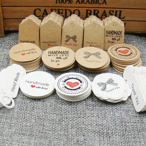 Planet Gates 100tag 100string 100pcs+100 hemp string 5*3cm new style retangular black /Kraft Paper Blank Card Hand Draw Gift Label Tags Heart Hollow