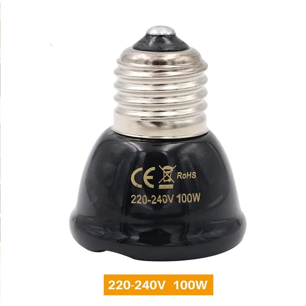 Planet Gates 100W E27 Pet Heating Lamp for Turtle Snake lizard Infrared Ceramic Emitter Heat Light 50W/75W/100W Reptile Lamp Reptile Light EU Plug