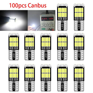 Planet Gates 100x T10 Led Canbus W5W Led Car Interior Light 26led 4014smd 194 168 620 No Error Reading Dome Light Instrument Plate Lamp 6000K