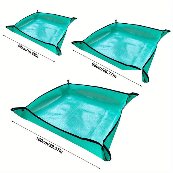 Planet Gates 100X100cm 1 Pack, Potting Mat, Repotting Mat, Replanting Mat, Plant Repotting Mat Waterproof Transplanting Mat Indoor Succulent Potting Mat Portable Gardening Soil Changing And Watering Mat Square And Foldable