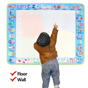 Planet Gates 100x80cm 100x80CM Magic Water Drawing Mat with Reusable Magic Pens, Drawing Board Toy for Kids, Doodle Montessori Painting 39X31 Inches