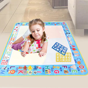 Planet Gates 100x80cm 100x80CM Magic Water Drawing Mat with Reusable Magic Pens, Drawing Board Toy for Kids, Doodle Montessori Painting 39X31 Inches