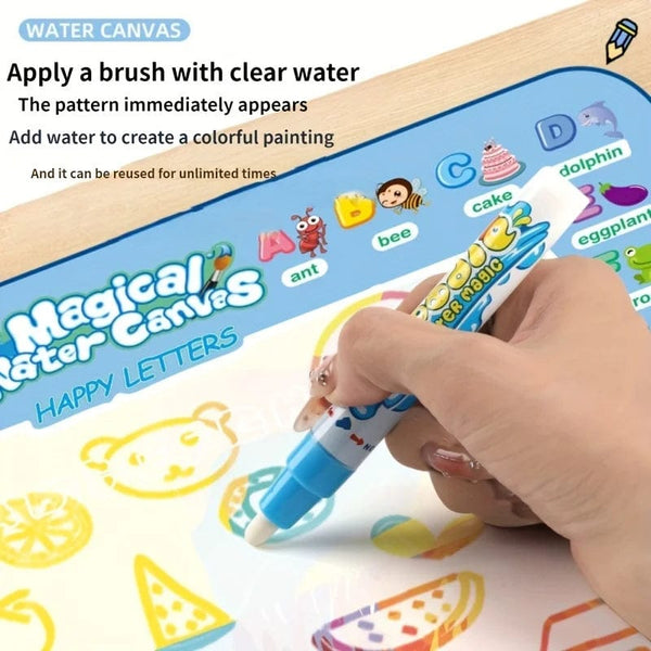 Planet Gates 100x80CM Magic Water Drawing Mat Coloring Doodle With Reusable Magic Pens Montessori Painting Board Educational Toys Kids Gifts