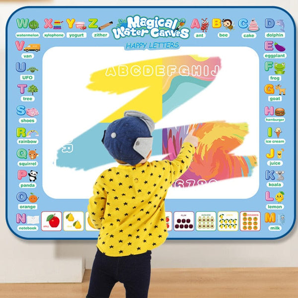 Planet Gates 100x80CM Magic Water Drawing Mat Coloring Doodle With Reusable Magic Pens Montessori Painting Board Educational Toys Kids Gifts