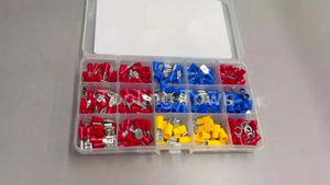 Planet Gates 102pcs 102/280/300pcs/Kit Crimp Spade Terminal, Assorted Electrical Wire Cable Connector Kit, Crimp Spade Insulated Ring Fork Spade Butt Set