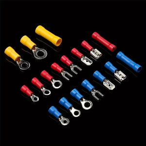 Planet Gates 102pcs 102/280/300pcs/Kit Crimp Spade Terminal, Assorted Electrical Wire Cable Connector Kit, Crimp Spade Insulated Ring Fork Spade Butt Set