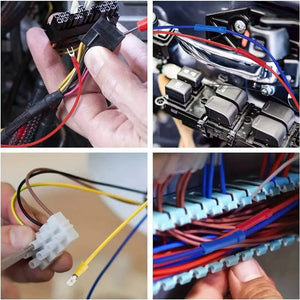 Planet Gates 102pcs 102/280/300pcs/Kit Crimp Spade Terminal, Assorted Electrical Wire Cable Connector Kit, Crimp Spade Insulated Ring Fork Spade Butt Set