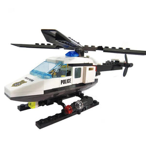 Planet Gates 102pcs 102pcs Police Helicopter Creative Building Blocks DIY City Police Series Boys Bricks Toys Children Gifts