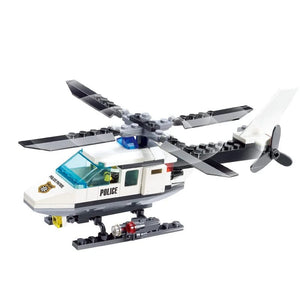 Planet Gates 102pcs 102pcs Police Helicopter Creative Building Blocks DIY City Police Series Boys Bricks Toys Children Gifts