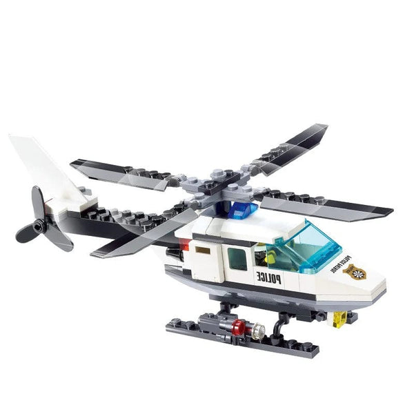 Planet Gates 102pcs 102pcs Police Helicopter Creative Building Blocks DIY City Police Series Boys Bricks Toys Children Gifts