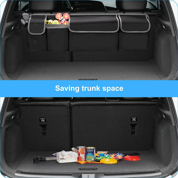 Planet Gates 1088 Storage Bag Black Universal Car Seat Back Storage Bag, Plus Size Storage 600D Oxford Cloth Large Capacity Multi-pocket