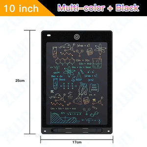 Planet Gates 10Black Multi-color 6.5/8.5/10/12/16/19In LCD Drawing Board Writing Tablet Digit Magic Blackboard Art Painting Tool Kids Toy Brain Game Child's Gift