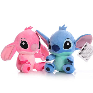 Planet Gates 10CM 2 Disney Lilo & Stitch Couple Models Cartoon Stuffed Plush Dolls Anime Plush Baby Toys Pendant Toys Girl Kids Birthday Gift