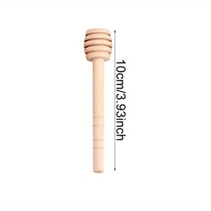 Planet Gates 10cm/3.93inch 1pc Natural Honey Stick - 8cm/10cm Wooden Stirring Stick For Coffee, Milk Tea, Jam, And More - Durable