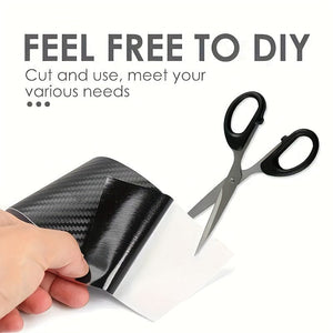 Planet Gates 10cm*3m/3.94in*118in 5D Car Decoration Car Stickers, Car Body PVC Stickers With Carbon Fiber Texture, Multifunctional Waterproof Stereo Stickers