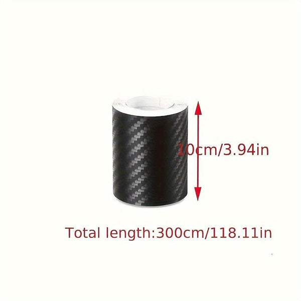 Planet Gates 10cm*3m/3.94in*118in 5D Car Decoration Car Stickers, Car Body PVC Stickers With Carbon Fiber Texture, Multifunctional Waterproof Stereo Stickers