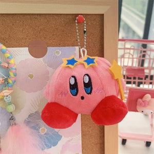 Planet Gates 10cm 5 Kirby Anime Plush Dolls Cartoon Backpack Peluches Pendant Kawaii Stuffed Animal Toys Keychain Bag Decoration for Kids Girls Gift