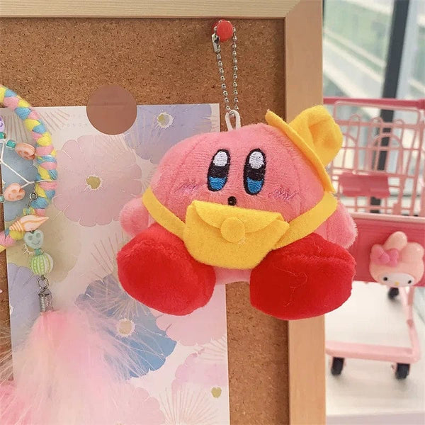 Planet Gates 10cm 6 Kirby Anime Plush Dolls Cartoon Backpack Peluches Pendant Kawaii Stuffed Animal Toys Keychain Bag Decoration for Kids Girls Gift
