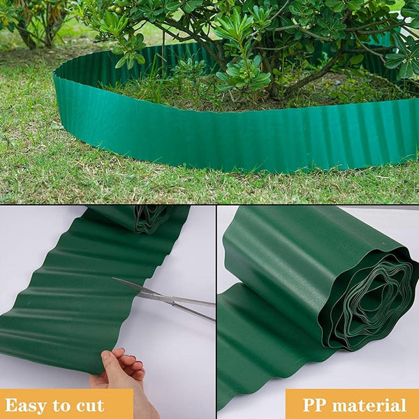 Planet Gates 10cm*9m 1pc, Garden Landscaping Border Lawn Border Decoration Outdoor Landscaping Plastic Garden Fence Yard Lawn Garden Flower Bed