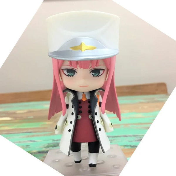 Planet Gates 10CM Amine Figure  Darling in the FRANXX Q Version Uniform Combat Uniform Dolls Toy Gift Collect Boxed Ornaments PVC Material