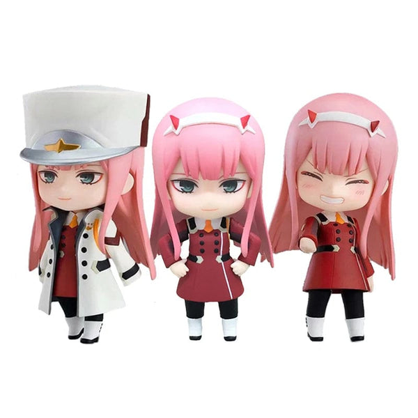 Planet Gates 10CM Amine Figure  Darling in the FRANXX Q Version Uniform Combat Uniform Dolls Toy Gift Collect Boxed Ornaments PVC Material