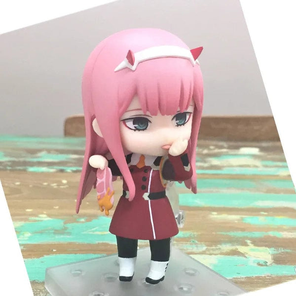 Planet Gates 10CM Amine Figure  Darling in the FRANXX Q Version Uniform Combat Uniform Dolls Toy Gift Collect Boxed Ornaments PVC Material