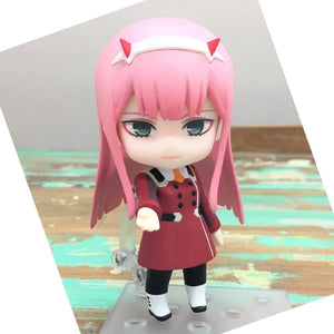 Planet Gates 10CM Amine Figure  Darling in the FRANXX Q Version Uniform Combat Uniform Dolls Toy Gift Collect Boxed Ornaments PVC Material