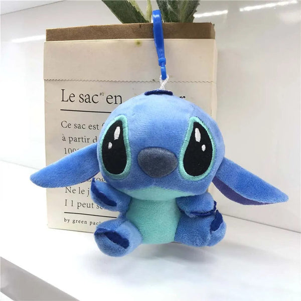 Planet Gates 10cm kawaii Disney Stitch Plush Dolls keychain Cute Angel Stitch Spouse Stuffed Plush Toys Pendant Kids Birthday Gift