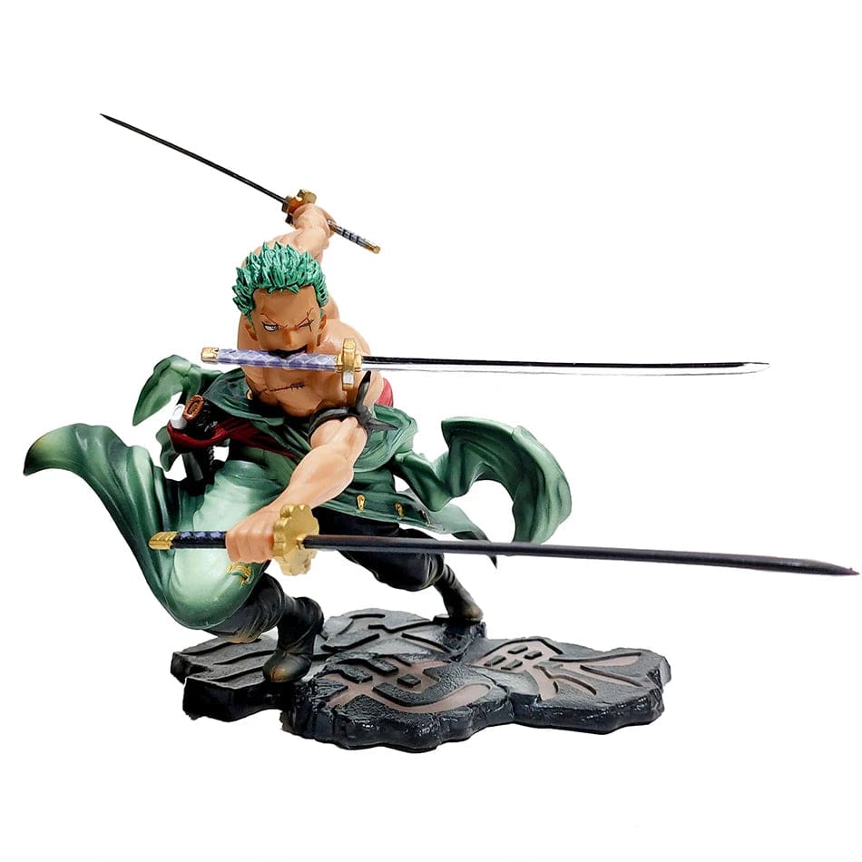 Planet Gates 10cm no box Hot One Piece 10cm Anime Figure GK Roronoa Zoro Three-blade Sa-maximum Manga Anime Statue Action Figure Collection Model Kid Toy