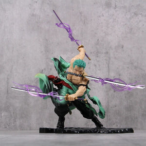 Planet Gates 10cm no box Hot One Piece 10cm Anime Figure GK Roronoa Zoro Three-blade Sa-maximum Manga Anime Statue Action Figure Collection Model Kid Toy