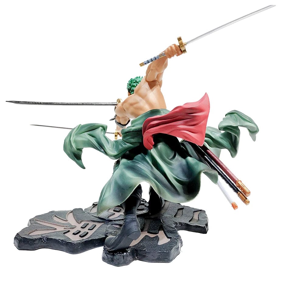 Planet Gates 10cm no box Hot One Piece 10cm Anime Figure GK Roronoa Zoro Three-blade Sa-maximum Manga Anime Statue Action Figure Collection Model Kid Toy