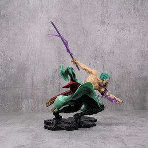 Planet Gates 10cm no box Hot One Piece 10cm Anime Figure GK Roronoa Zoro Three-blade Sa-maximum Manga Anime Statue Action Figure Collection Model Kid Toy