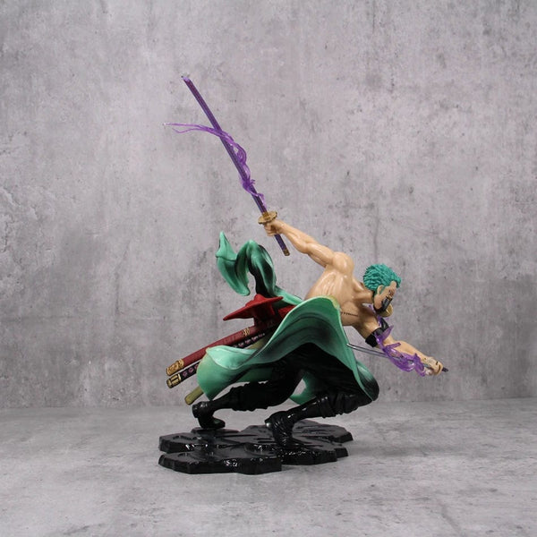 Planet Gates 10cm no box Hot One Piece 10cm Anime Figure GK Roronoa Zoro Three-blade Sa-maximum Manga Anime Statue Action Figure Collection Model Kid Toy
