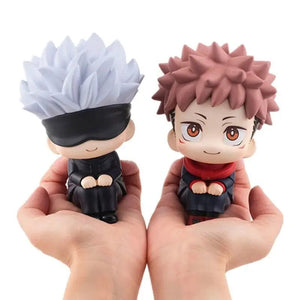 Planet Gates 10cm Q Version Anime Figure Toys Anime girl Jujutsu Kaisen Figure Yuji Itadori Gojo Satori PVC Action Figure Toys Kid Gift