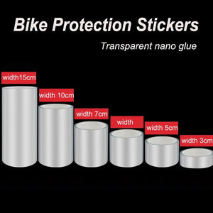 Planet Gates 10CMx5Meter Transparent Bicycle Stickers Tape 3M 5M 10M Bike Frame Protector Cycling Tape Film Invisible Scratch Resistant Riding Decoration