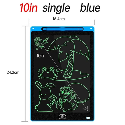 Planet Gates 10in single blue Children Electronic Drawing Board LCD Screen Graphic Drawing  Tablet Kids Toys for Education Handwriting Painting Pad Christmas