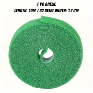 Planet Gates 10m/32.8feet 1 Roll, Green Garden Tape For Plant Garden Plant Ties, 1cm Wide Reusable Garden Tape Plant Support For Climbing Climbing Plants, Flowers, Vine, Tomato Ties Adjustable