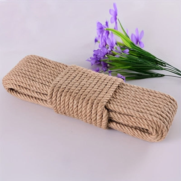 Planet Gates 10m/32ft 6mm Natural Hemp Rope: Heavy Brown Decorative Rope for Gardening, Crafts, Packaging & Decoration