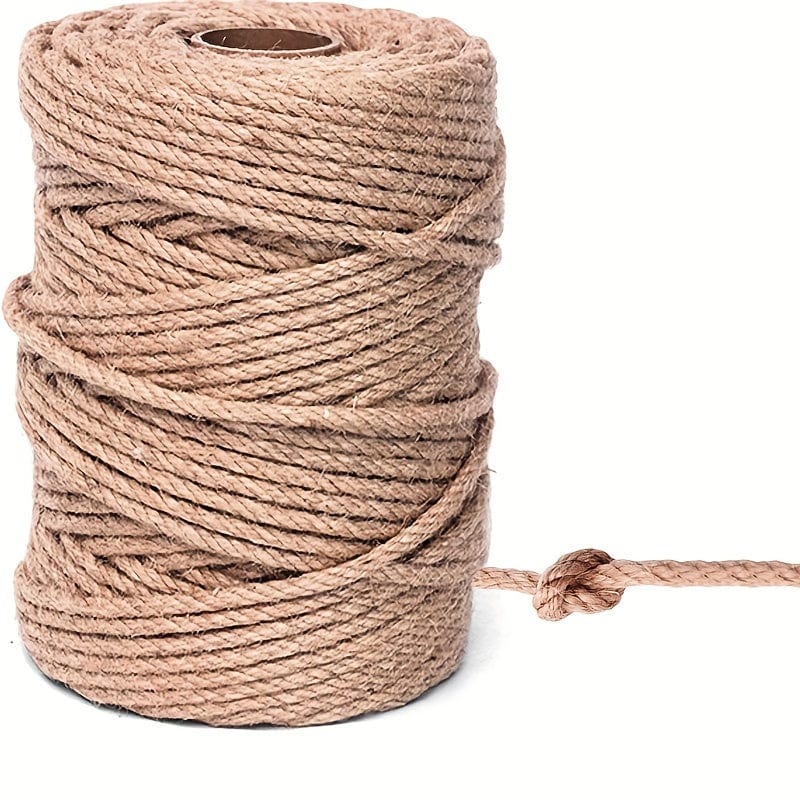 Planet Gates 10m/32ft 6mm Natural Hemp Rope: Heavy Brown Decorative Rope for Gardening, Crafts, Packaging & Decoration