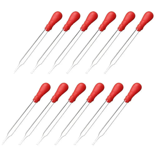 Planet Gates 10ml 5Pcs 10ml Glass Pipette Medicine Laboratory Dropper Red Rubber Head Pipet Dropper for Office School Chemistry Supplies Lab Tubes