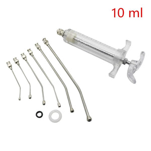 Planet Gates 10ml kit 1 Set 10ml/20ml/50ml Birds Feeding Syringe Kit With 6 Pcs Curved Gavage Tubes Bird Feeding Feed Medicine Supplies