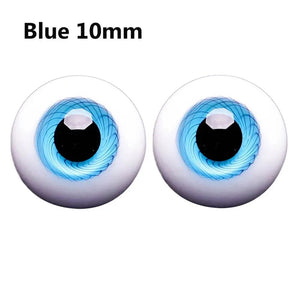 Planet Gates 10mm-Blue 1Pair 6/8/10/12/14 mm Glass Eyes Eyeball For BJD Doll Blue Black Safety Animal Toy Eyes DIY Doll Making Crafts Toy Accessories