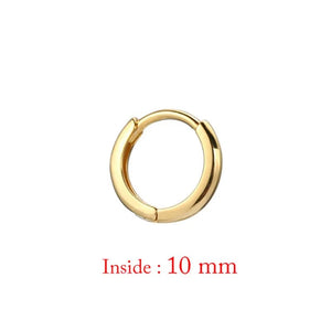 Planet Gates 10mm-gold-1pc Single Minimal Gold Color Tiny Cartilage Hoop Earrings Glossy Earring Piercing Accessory Trendy Small Huggie Women Hoops For Men
