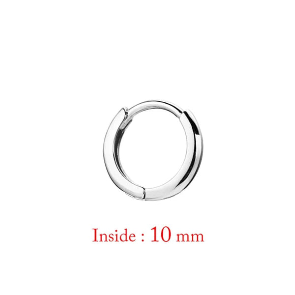 Planet Gates 10mm-silver-1pc Single Minimal Gold Color Tiny Cartilage Hoop Earrings Glossy Earring Piercing Accessory Trendy Small Huggie Women Hoops For Men