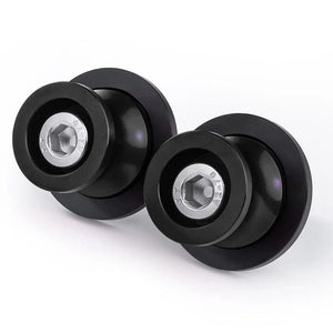 Planet Gates 10MM two black For Kawasaki Ninja ZX6R ZX636 250SL 250 300 400 650 1000SX Motorcycle Swingarm Spools Rear Stands Screw Sliders Accessories
