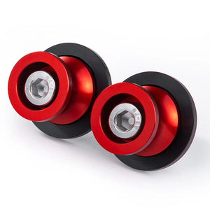 Planet Gates 10MM two red For Kawasaki Ninja ZX6R ZX636 250SL 250 300 400 650 1000SX Motorcycle Swingarm Spools Rear Stands Screw Sliders Accessories