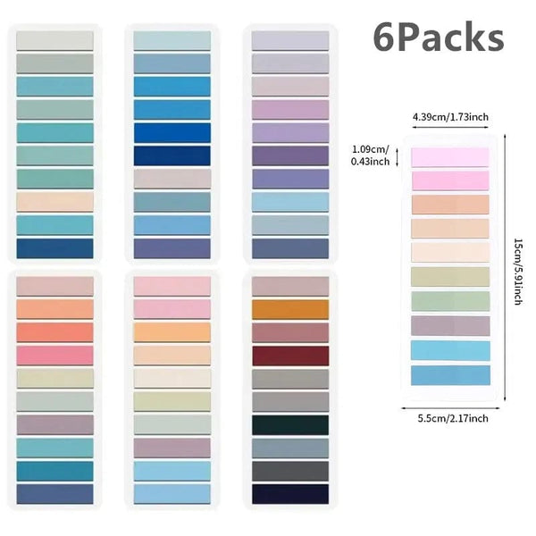 Planet Gates 10pack2000sheets KindFuny Set Transparent Sticky Note Self-Adhesive BookMarker Annotation Reading Book Clear Tab Kawaii Cute Stationery